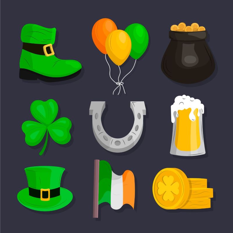 Icons for St Patrick's Day celebration